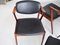 Model 42 Rosewood and Black Leather Dining Chairs by Kai Kristiansen for Schou Andersen, 1950s, Set of 4 12