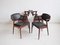 Model 42 Rosewood and Black Leather Dining Chairs by Kai Kristiansen for Schou Andersen, 1950s, Set of 4 3