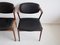 Model 42 Rosewood and Black Leather Dining Chairs by Kai Kristiansen for Schou Andersen, 1950s, Set of 4 6