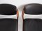 Model 42 Rosewood and Black Leather Dining Chairs by Kai Kristiansen for Schou Andersen, 1950s, Set of 4 7