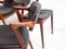 Model 42 Rosewood and Black Leather Dining Chairs by Kai Kristiansen for Schou Andersen, 1950s, Set of 4 13