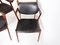 Modell 42 Esszimmerstühle aus Palisander & schwarzem Leder von Kai Kristiansen für Schou Andersen, 1950er, 4 . Set 10