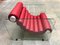 Vintage Red Leather and Glass Lounge Chairs by Fabio Lenci for Comfort Line, 1970s, Set of 2, Image 5