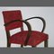 Deutscher Art Deco Stuhl mit gebogenen Armlehnen, 1930er 8
