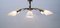 Lámpara de techo Sputnik alemana de vidrio, latón y seis hojas perforada, años 50, Imagen 3