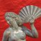 Antique Bronze Woman with a Fan Sculpture by A. Soleau, 1930s 3