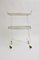 Mid-Century French White Perforated Metal Bar Cart, 1950s 1