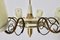 Mid-Century Italian Brass and Ivory Glass Chandelier, 1950s 3