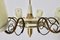 Mid-Century Italian Brass and Ivory Glass Chandelier, 1950s, Image 3