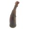 Vintage Brown Glass and Leather Bottle 1950s, Image 1
