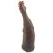 Vintage Brown Glass and Leather Bottle 1950s, Image 2