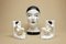 Dutch Pierrot Bookends from Royal Delft, 1970s, Set of 2, Image 4