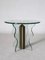 Vintage Glass & Brass Side Table 2