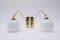 German Brass and Milk Glass Sconces, 1960s, Set of 2 3