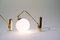German Brass and Milk Glass Sconces, 1960s, Set of 2 10