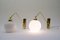 German Brass and Milk Glass Sconces, 1960s, Set of 2 4