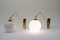 German Brass and Milk Glass Sconces, 1960s, Set of 2, Image 4