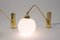 German Brass and Milk Glass Sconces, 1960s, Set of 2, Image 5