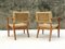 Model Bridge Lounge Chairs by Adrien Audoux & Frida Minet, 1950s, Set of 2 2