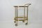 Mid-Century Brass & Glass Bar Trolley 2