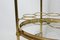 Mid-Century Brass & Glass Bar Trolley 10