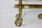 Mid-Century Brass & Glass Bar Trolley 11