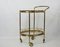 Mid-Century Brass & Glass Bar Trolley 4