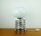 Large Chrome and White Glass Table Lamp from Honsel-Leuchten, 1970s 7