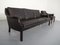 Mid-Century Danish Leather 3-Seater Sofa and Armchair Set by Aage Christiansen for Erhardsen & Andersen, 1960s, Set of 2 3