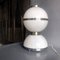 Large Space Age Opaline Glass and Silvered Metal Table Lamp by Carlo Nason, Mazzega, 1970s 3