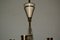 Lámpara de araña vintage de bronce y cristal de DLG Gilbert Poillerat, años 40, Imagen 12