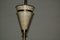 Lámpara de araña vintage de bronce y cristal de DLG Gilbert Poillerat, años 40, Imagen 15