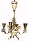 Vintage Bronze and Crystal Chandelier from DLG Gilbert Poillerat, 1940s 1