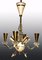 Lámpara de araña vintage de bronce y cristal de DLG Gilbert Poillerat, años 40, Imagen 16