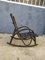 Vintage Black Rattan Rocking Chair, 1960s, Image 7