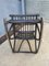 Vintage Black Rattan Rocking Chair, 1960s 5