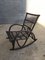 Rocking-chair Vintage en Rotin Noir, années 60 11