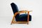 Italian Lagoon Blue Velvet Lounge Chairs, 1940s, Set of 2, Image 2
