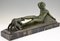 Art Deco Bronzeskulptur von Georges Gori für La Pointe Editeur, 1930er 3