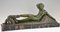 Escultura Art Déco de bronce de Georges Gori para La Pointe Editeur, años 30, Imagen 2