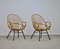 Mid-Century Rattan Lounge Chairs by Rohé Noordwolde, 1960s, Set of 2 1