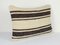 Organic Striped Lumbar Kilim Pillow Cover 3