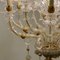 Vintage Baroque Style Gold and Murano Glass Chandelier, 1930s, Image 6
