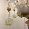 Lámpara de araña estilo barroco vintage de oro y cristal de Murano, años 30, Imagen 8