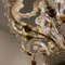 Lampadario vintage in stile barocco in oro e vetro di Murano, anni '30, Immagine 2