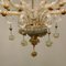 Vintage Baroque Style Gold and Murano Glass Chandelier, 1930s, Image 3