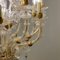 Vintage Baroque Style Gold and Murano Glass Chandelier, 1930s, Image 4