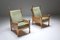 Oak Throne Lounge Chairs, 1950s, Set of 2 2