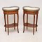 Vintage French Marble Top Kidney Side Tables, 1930s, Set of 2 5