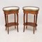 Tables d'Appoint Vintage avec Plateau en Marbre, France, 1930s, Set de 2 8